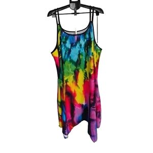 Vibrant Tie-Dye Sleeveless Dress
